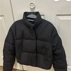 Athleta Charcoal Puffer Jacket